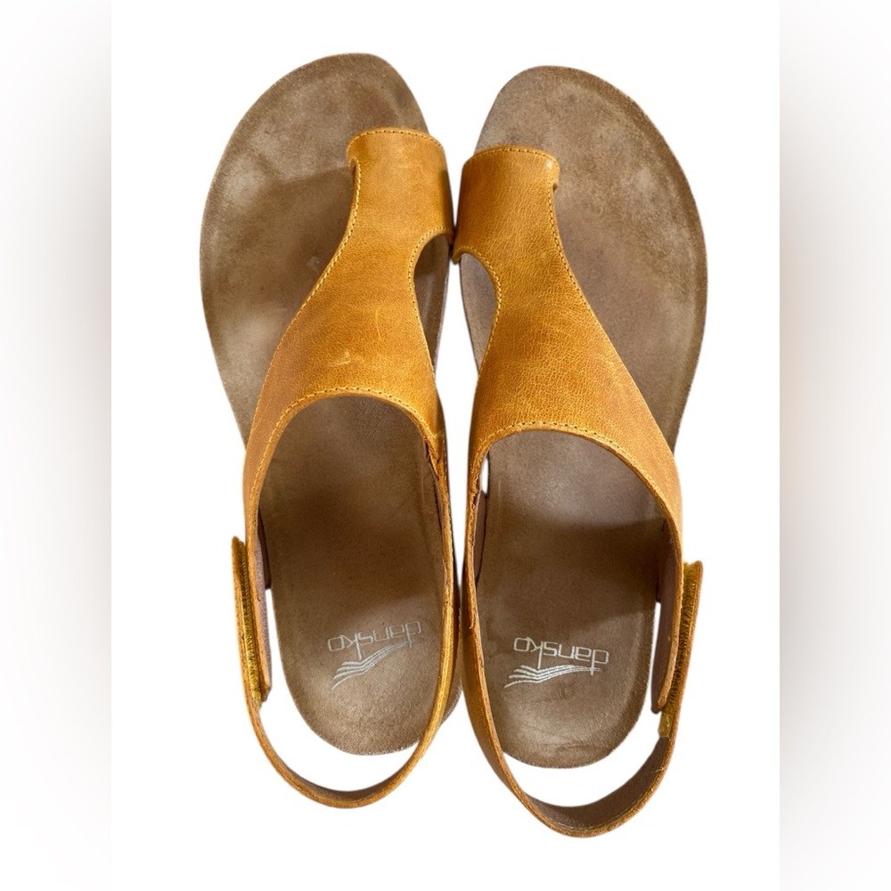DANSKO Reece Yellow Leather Women's‎ Toe Loop Sandals 38 (7.5-8) - Picture 6 of 8
